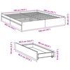 vidaXL Okvir kreveta s ladicama siva boja betona 180x200 cm drveni