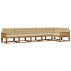 vidaXL Set vanjskih sofa s jastukom 6 pcs Prirodna i bež