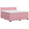 vidaXL Boxspring krevet s madracem Ružičasta 140 x 200 cm Bar&scaron;un
