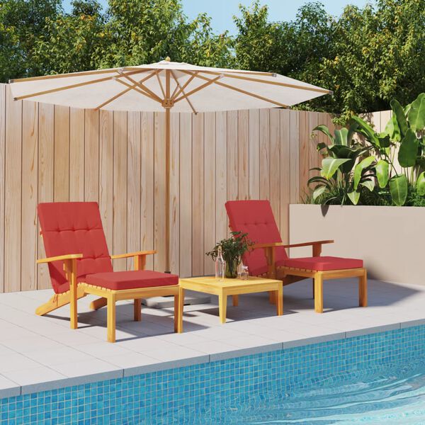 vidaXL Jastuci za ležaljke 2 kom crveni od tkanine Oxford