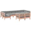 vidaXL 9-dijelni set vrtnih sofa s jastucima masivno drvo duglazije