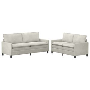 vidaXL Set sofe 2 pcs Krem Bar&scaron;un