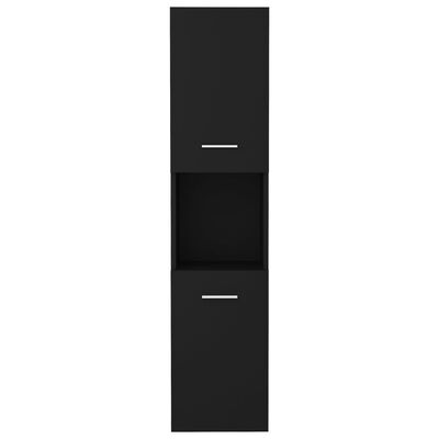 vidaXL Kupaonski ormarić crni 30 x 30 x 130 cm od iverice