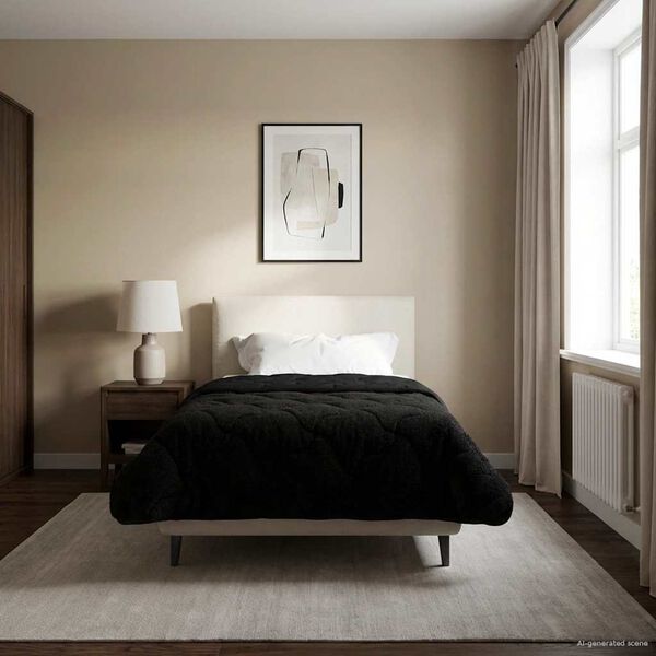 vidaXL Puni pokrivač za cijelu godinu &Scaron;onerisan Crna 135 x 220 cm