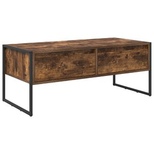 vidaXL Kava Stol Dimni hrast 100 x 46 x 40 cm Konstruirano drvo
