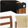 vidaXL Set vanjskih sofa s jastukom 4 pcs Prirodna i bež