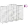 vidaXL Lučne gabionske ko&scaron;are 11kom 300x50x180/200cm pocinčano željezo