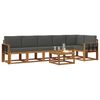 vidaXL Set vanjskih sofa s jastukom 7 pcs Prirodna i antracit