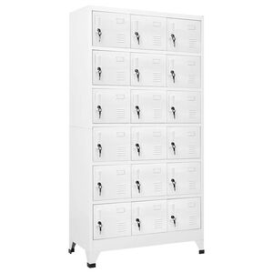 vidaXL Ormarić s ključem i 18 pretinaca metalni 90 x 40 x 180 cm