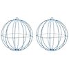 vidaXL Lopta 2 pcs Hladna bijela 40,5 x 40,5 x 42 cm Metal