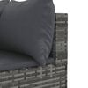 vidaXL 11-dijelni set vrtnih sofa od poliratana s jastucima sivi
