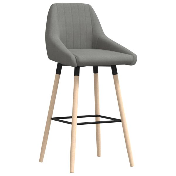 vidaXL Barski stolac od tkanine svjetlosivi