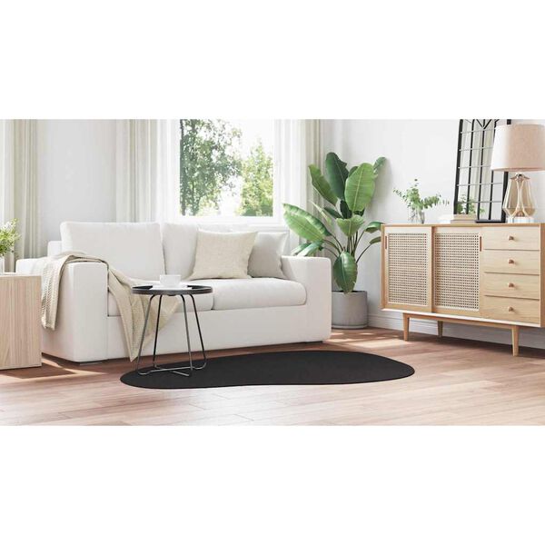 vidaXL Tepih HUARTE Crna 120 x 170 cm Poliester