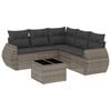 vidaXL 6-dijelni set vrtnih sofa od poliratana s jastucima sivi