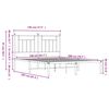 vidaXL Metalni okvir za krevet s uzglavljem crni 140x200 cm