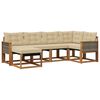 vidaXL Set vanjskih sofa 6 kom. Prirodna i bež