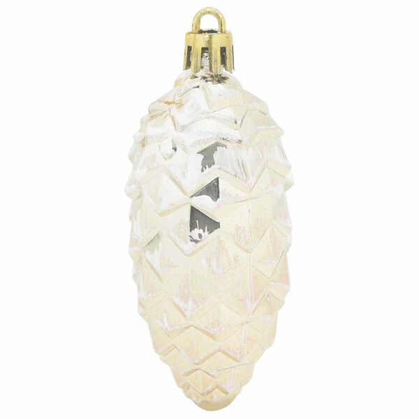 vidaXL Božićna kuglica s četinicom 40 pcs Šampanjca