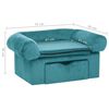 vidaXL Sofa za pse s pohranom Tirkizna 75 x 50 x 38cm Pli&scaron;