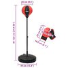 vidaXL Set lopte za udaranje s rukavicama i crpkom podesivi 81-122 cm
