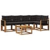 vidaXL Set vanjskih sofa 6 kom. Prirodna i crna