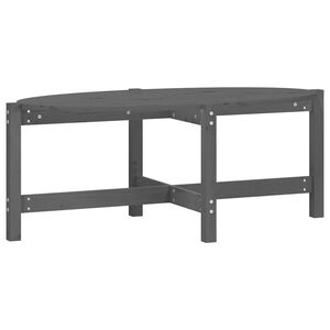 vidaXL Stolić za kavu sivi 118 x 63 x 45 cm od masivne borovine