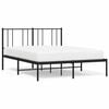 vidaXL Metalni okvir za krevet s uzglavljem crni 135x190 cm