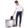 EKO kanta s papučicom "EcoCasa" 3 x 15 L mat srebrna