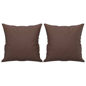 vidaXL Ukrasni jastuci 2 kom smeđi 40 x 40 cm od umjetne kože