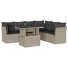 vidaXL 7-dijelni set vrtnih sofa svjetlosivi od poliratana