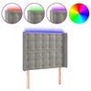vidaXL LED uzglavlje svjetlosivo 83 x 16 x 118/128 cm bar&scaron;unasto
