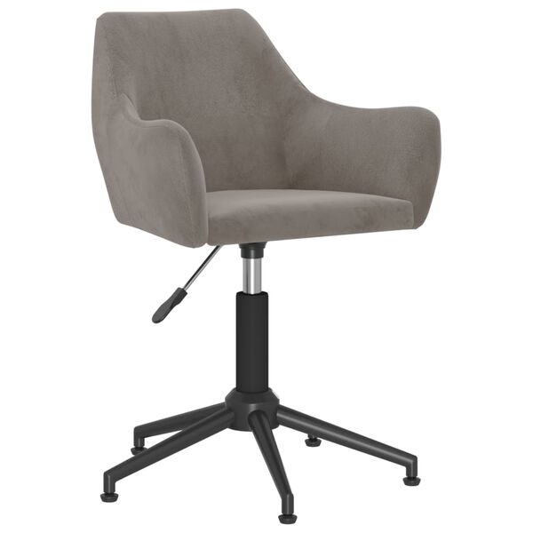 vidaXL Okretne blagovaonske stolice 2 kom svjetlosive bar&scaron;unaste