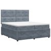 vidaXL Boxspring krevet s madracem Tamnosiva 200 x 200 cm Bar&scaron;un
