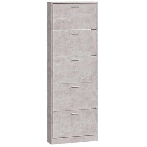 vidaXL Ormarić za cipele boja betona 59x17x169 cm konstruirano drvo