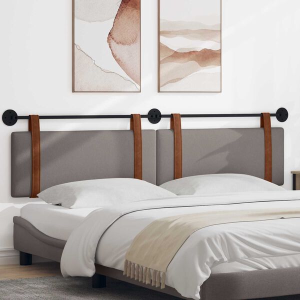 vidaXL Držeće uzglavlje Zidne Sivo-smeđa 210 x 55 x 5 cm Antikni PU