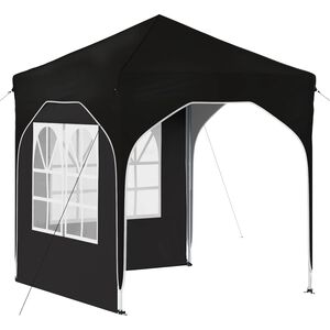 vidaXL Rastezljivi &scaron;ator za zabave 192 x 192 x 245 cm Crna
