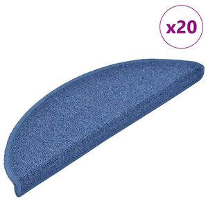 vidaXL Prostirke za stepenice 20 kom 56x17x3 cm plave poluokrugle