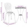 vidaXL Bistro set za vrt 3 pcs Crna Aluminij