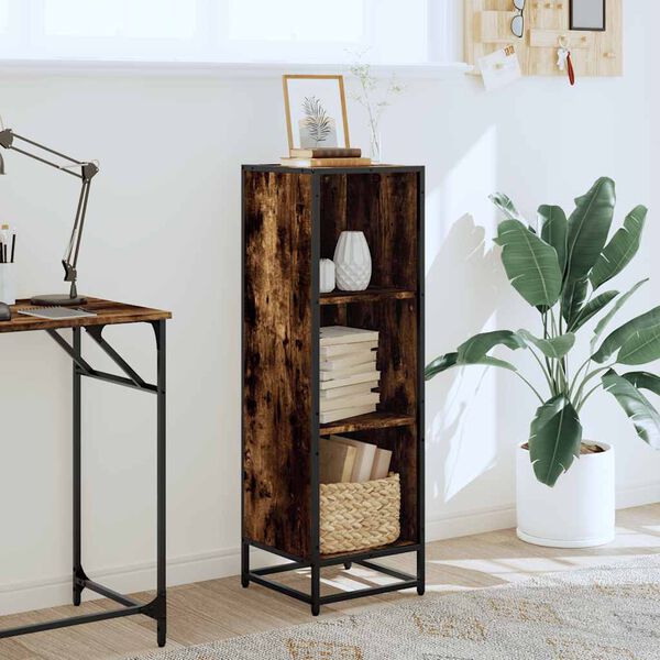 vidaXL Ormarić za knjige boja dimljenog hrasta 33,5x33x107,5 cm drveni