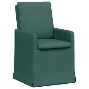 vidaXL Trpezarijske stolice 2 kom. tkanina Tamnozelena 57 x 67 x 98 cm