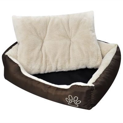 vidaXL Topli krevet za pse s podstavljenim jastukom L