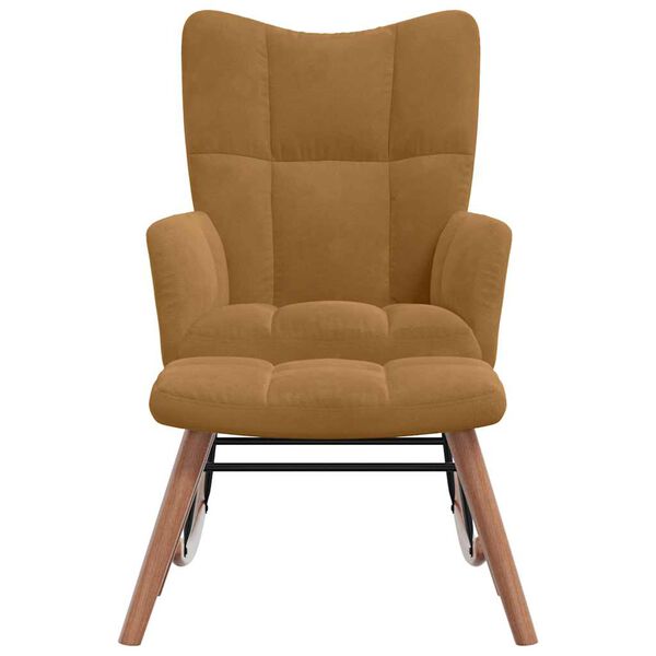 vidaXL Ljuljačka stolica sa stolicom smeđi bar&scaron;un