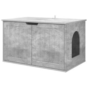 vidaXL Mačja Kuća Beton 85 x 55 x 50,5 cm Konstruirano drvo