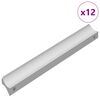 vidaXL Dr&scaron;ka Jednobojno 12 kom. Srebrno 105.7 x 7.4 x 15.5 mm Aluminij