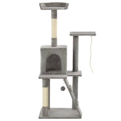 vidaXL Penjalica za mačke sa stupovima za grebanje od sisala 120 cm siva
