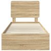 vidaXL Krevetna konstrukcija s uzglavljem Sonoma hrast 100 x 200 cm