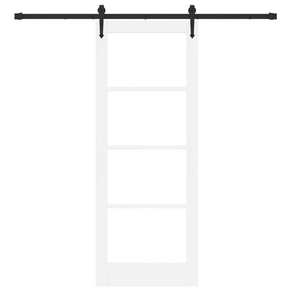 vidaXL Klizna vrata Bijela i crna 78 x 202 cm