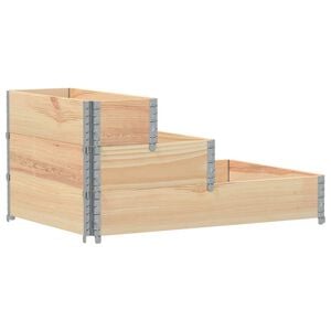 vidaXL Povi&scaron;ena gredica s 3 razine 120 x 80 cm od masivne borovine