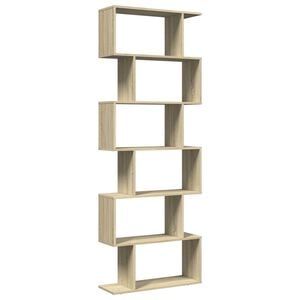 vidaXL Pregrada / regal za knjige 6 razina hrast 70x24x193 cm drveni