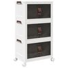 vidaXL Složiva kutija za pohranu kotačima 3razine 28 L 48,5x29,5x86 cm