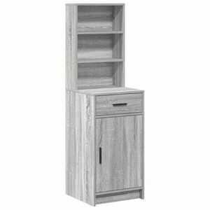 vidaXL Highboard Siva Sonoma 40 x 40,5 x 135 cm Konstruirano drvo